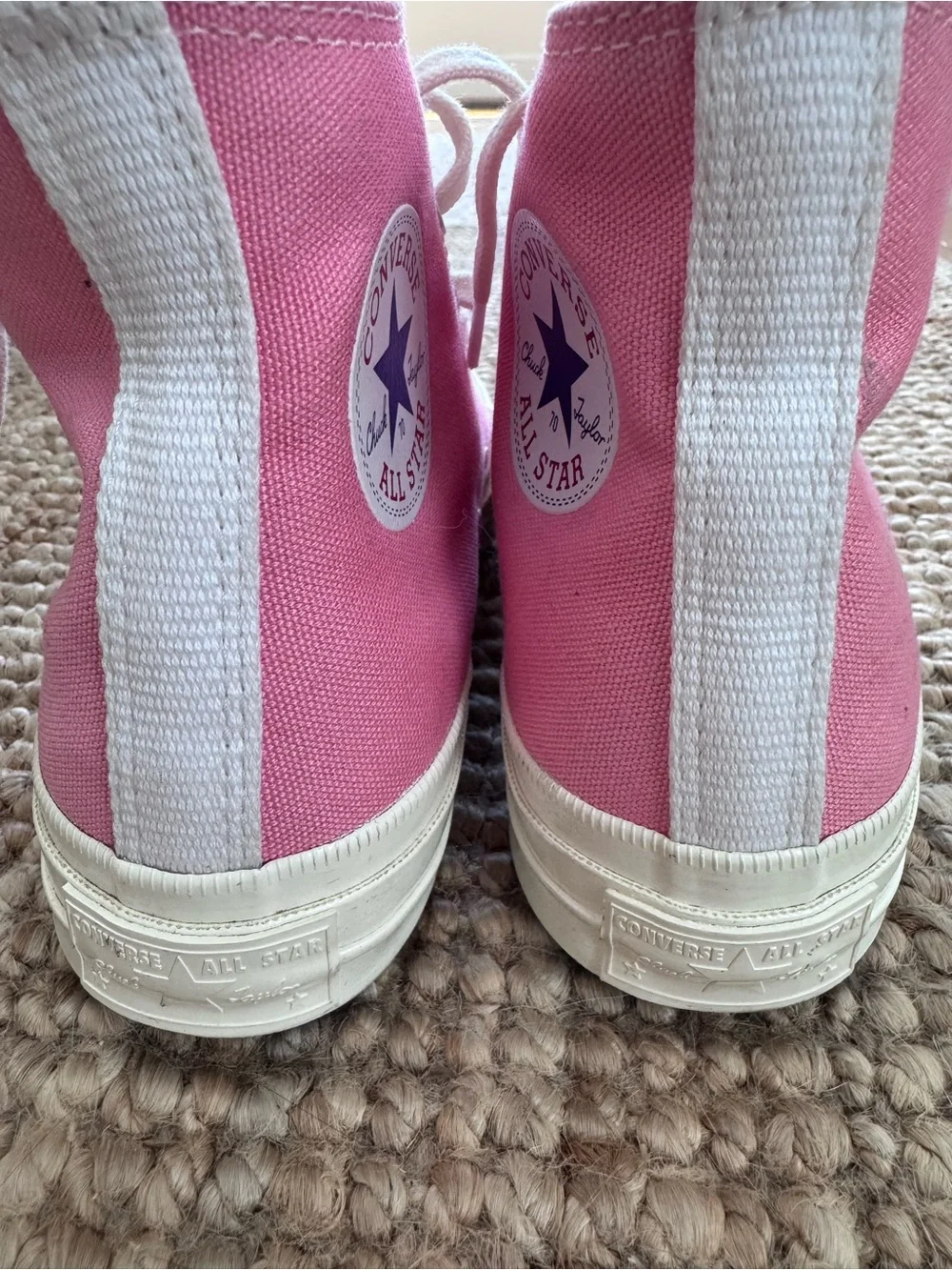 New CDG Play Converse ‘70 Hi in Bright Pink